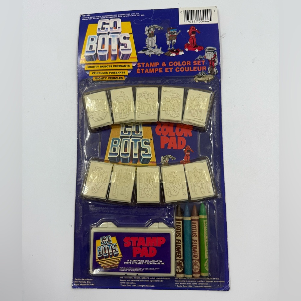 Vintage Go Bots Stamp & Color Set New! 1984